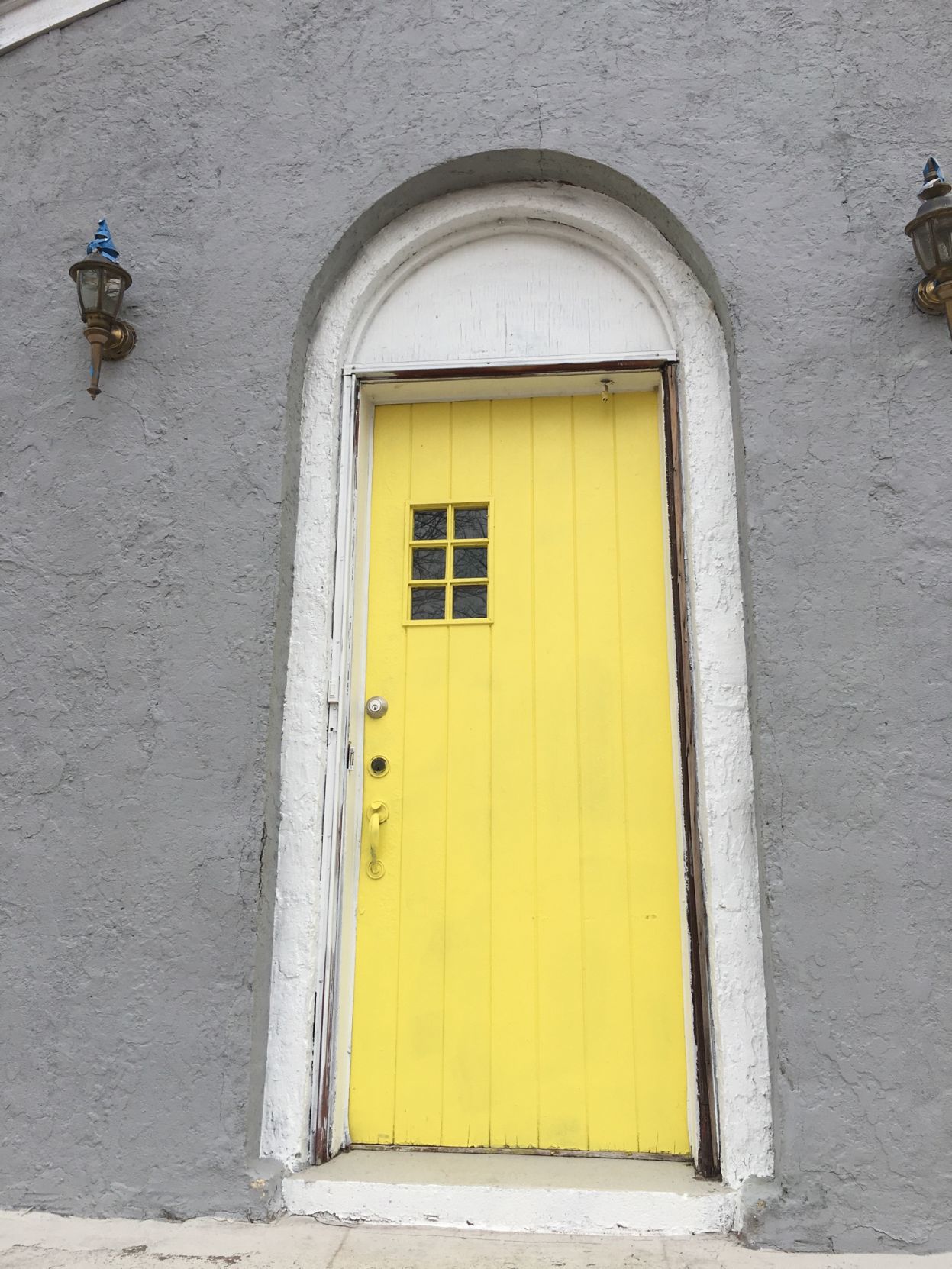 bright yellow door two